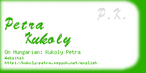 petra kukoly business card